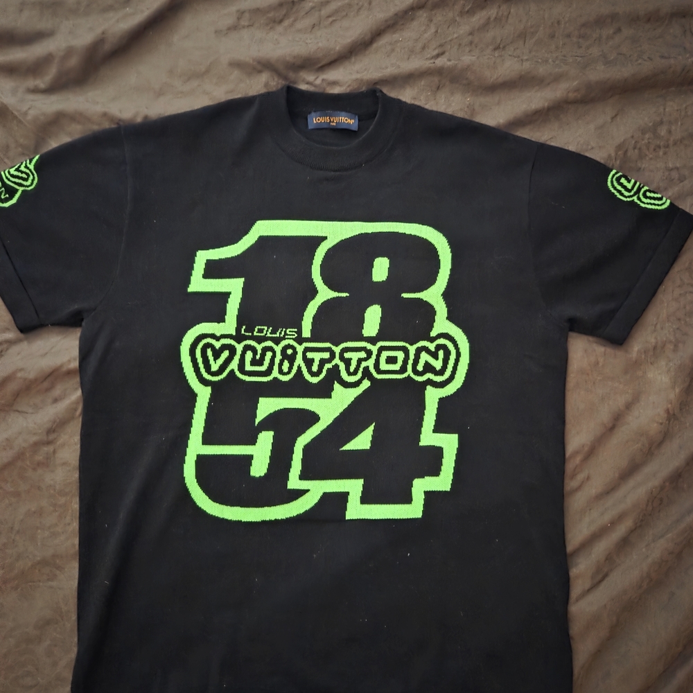 Louis Vuitton Black and Green Men's Shirt